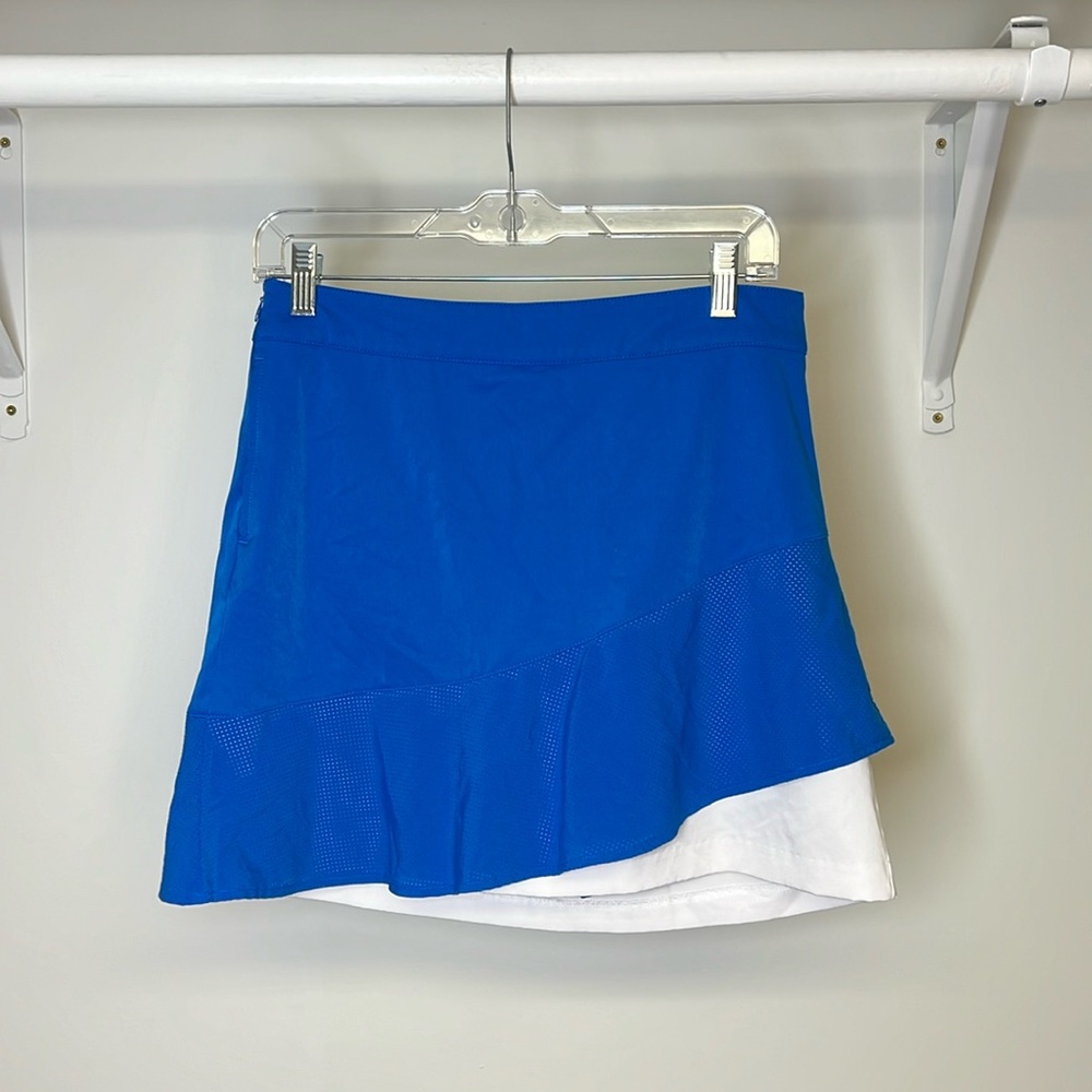 Lady Hagen Blue & White Golf Skort- 4